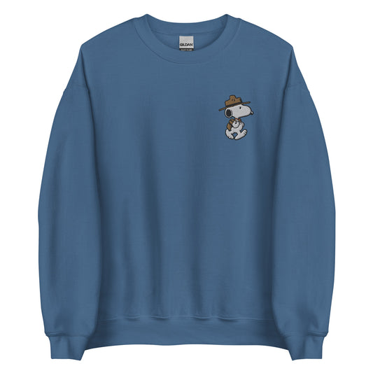 Snoopy Beagle Scouts Embroidered Adult Crewneck-0