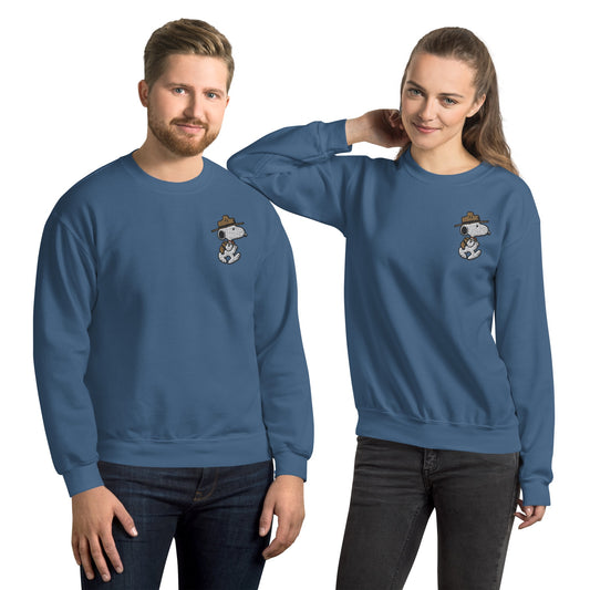 Snoopy Beagle Scouts Embroidered Adult Crewneck-2