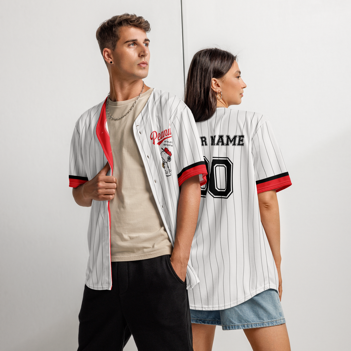 Peanuts Snoopy Personalized Baseball Jersey