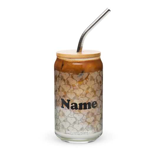 Peanuts Snoopy Personalized Can-Shaped Glass-2