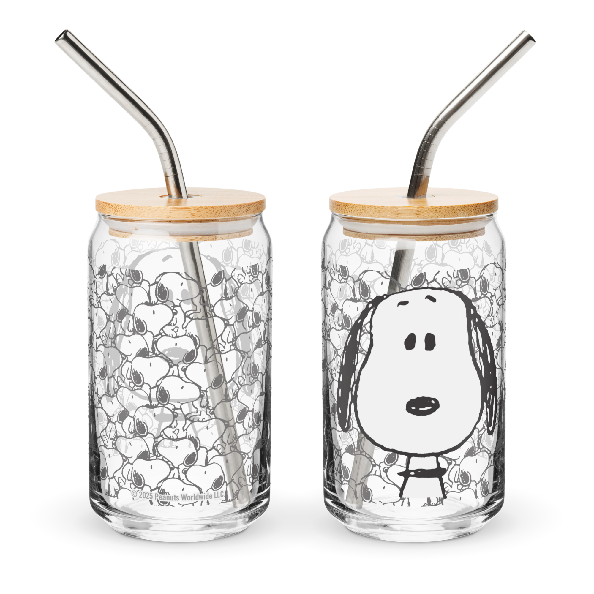 Peanuts Snoopy Personalized Can-Shaped Glass