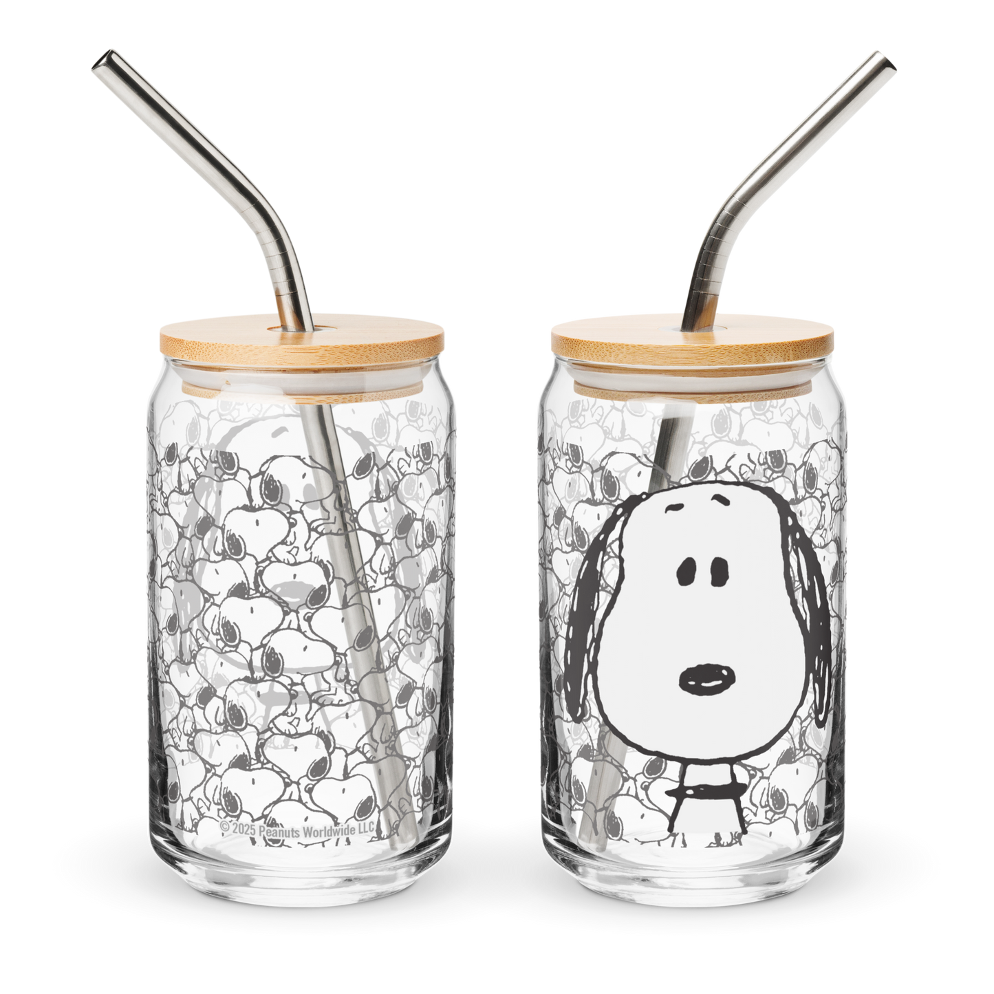 Peanuts Snoopy Personalized Can-Shaped Glass