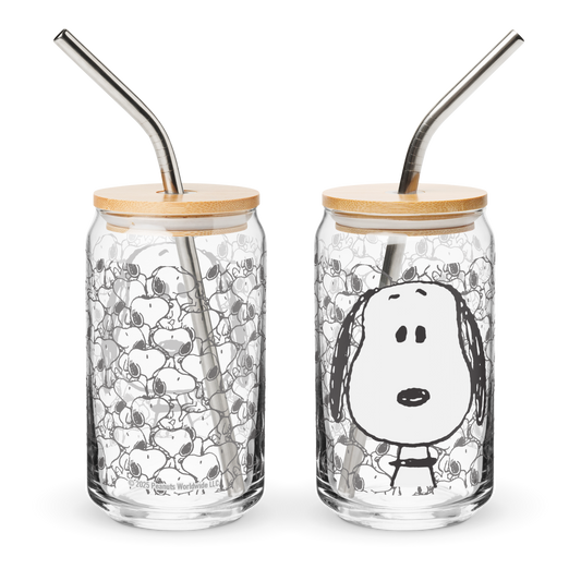 Peanuts Snoopy Personalized Can-Shaped Glass-0