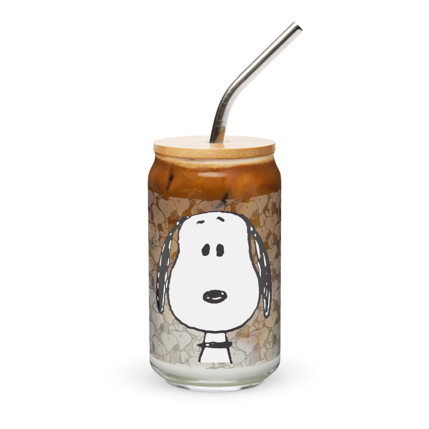 Peanuts Snoopy Personalized Can-Shaped Glass