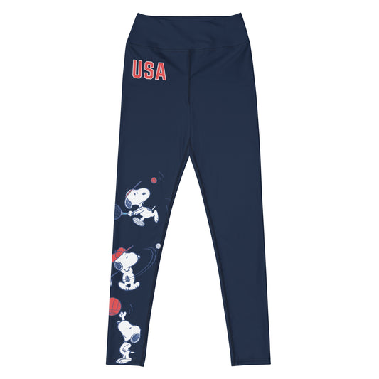 Snoopy Sports Yoga Leggings-0