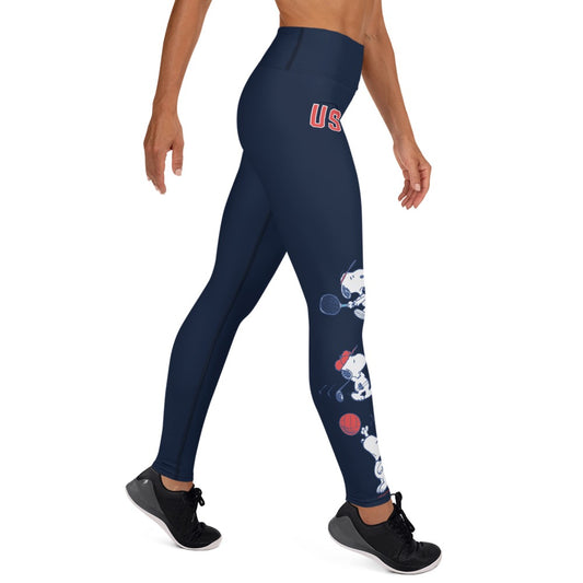 Snoopy Sports Yoga Leggings-2