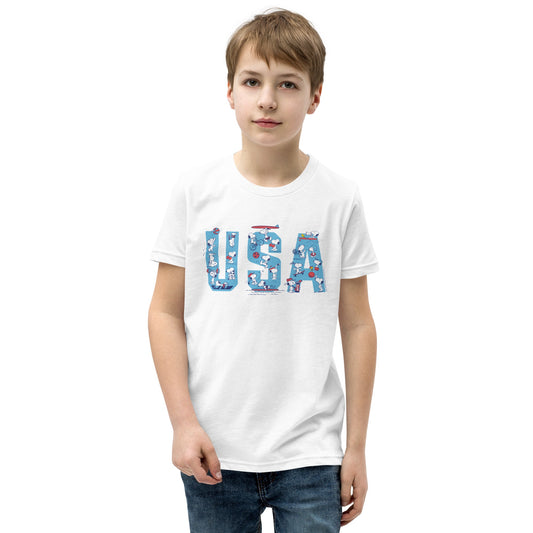 Snoopy USA Sports Kids T-Shirt-2