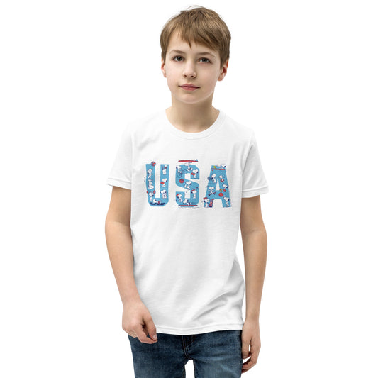 Snoopy USA Sports Kids T-Shirt-2