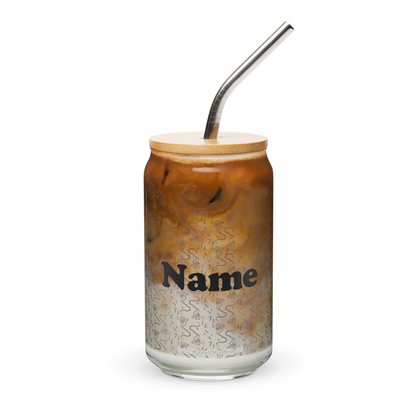 Peanuts Woodstock Personalized Can-Shaped Glass