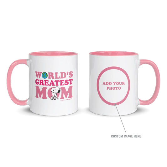 Snoopy World's Greatest Mom Personalized Two Tone Mug-0