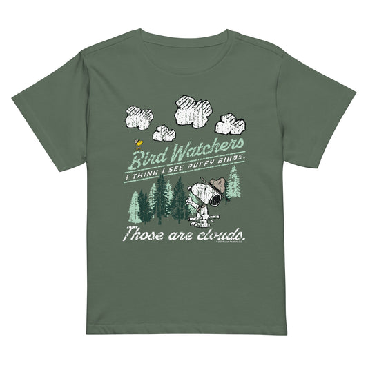 Peanuts Bird Watchers Women's High Waisted T-Shirt-0