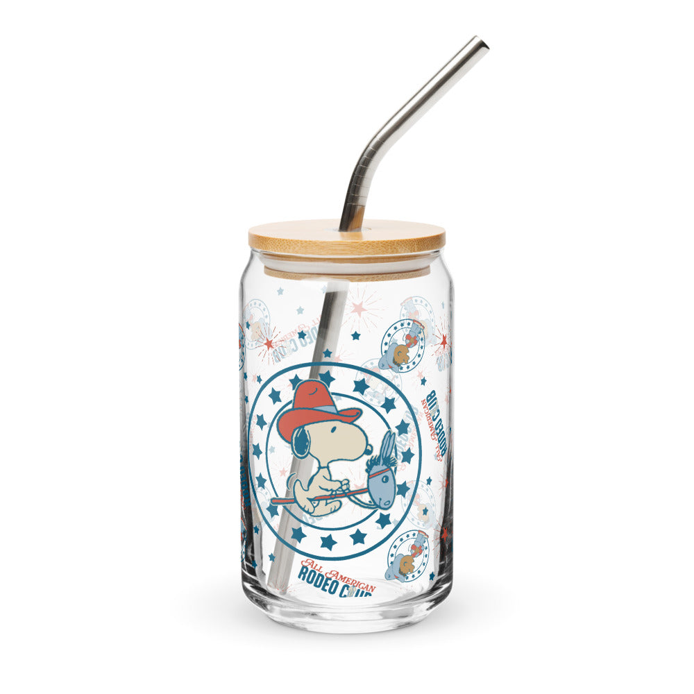 Peanuts All American Rodeo Club Can-Shaped Glass