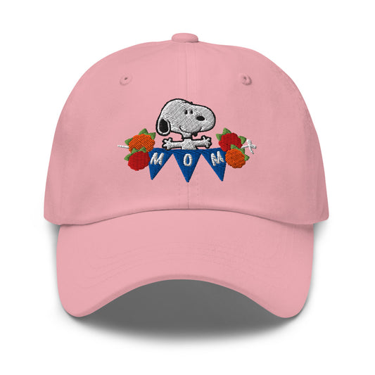 Peanuts Snoopy Mom Embroidered Dad Hat-0