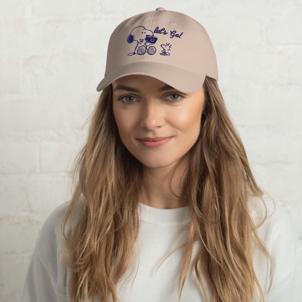 Peanuts Camera Embroidered Dad Hat