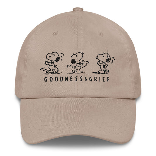 Peanuts Snoopy Happy Dance Embroidered Dad Hat Aqua Triblend-3