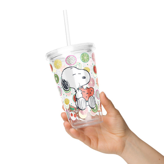 Peanuts Fruits Clear Plastic Tumbler-3