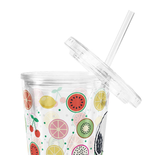 Peanuts Fruits Clear Plastic Tumbler-2