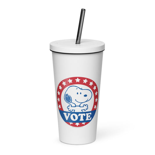 Peanuts Snoopy Vote Insulated Tumbler With Straw-0