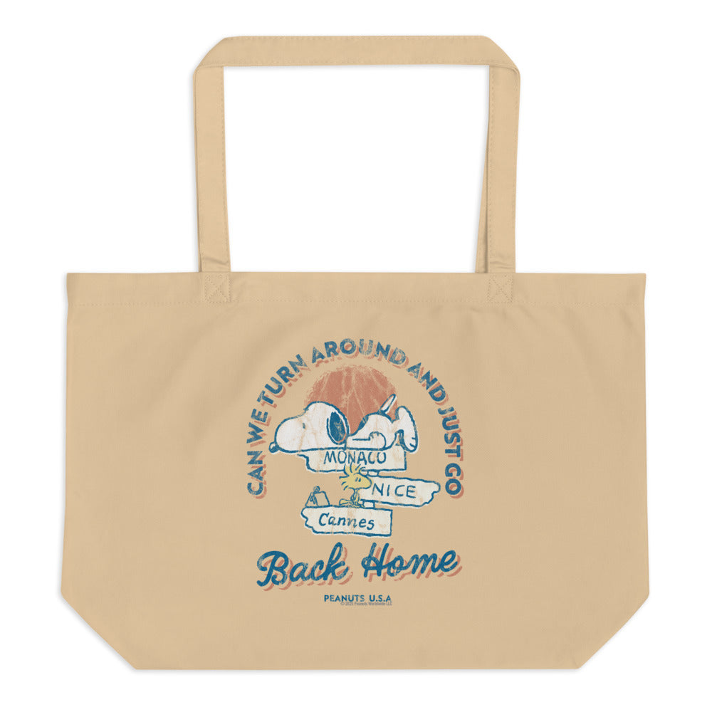 Peanuts Back Home Tote Bag
