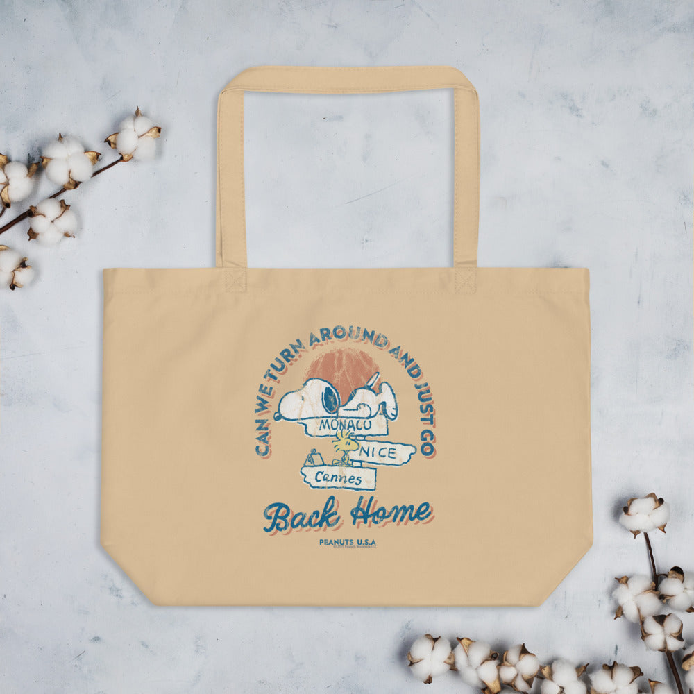 Peanuts Back Home Tote Bag