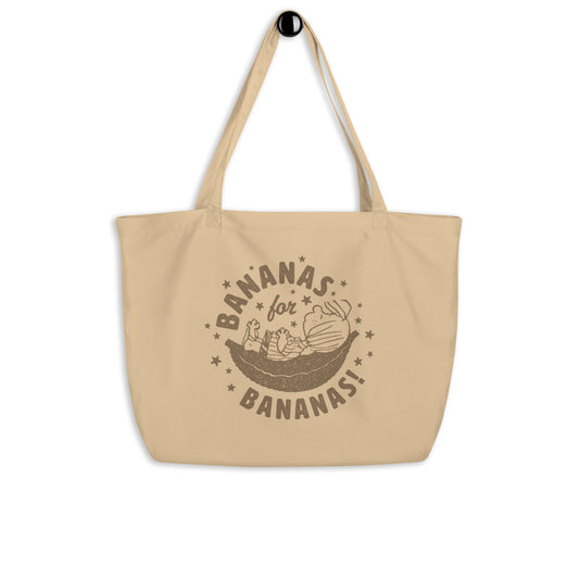 Peanuts Bananas For Bananas Large Eco Tote Tan-1