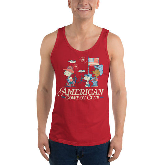 Peanuts American Cowboy Club Tank Top Red-1