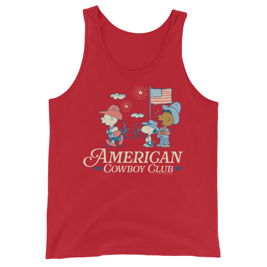 Peanuts American Cowboy Club Tank Top Red-0