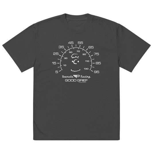 Peanuts Racing Oversized T-Shirt Faded Black-0