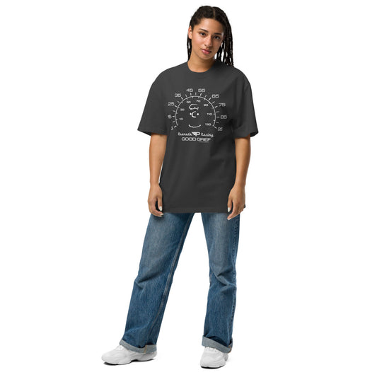 Peanuts Racing Oversized T-Shirt Faded Black-2