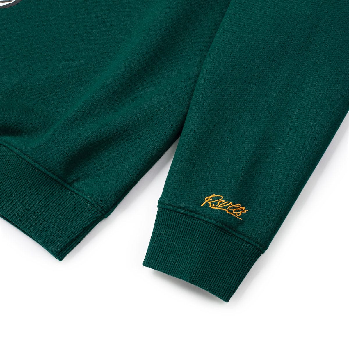 Folded view of the Peanuts x RSVLTS crewneck sweatshirt showcasing the soft fabric texture