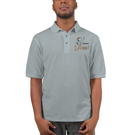 Snoopy Fore Embroidered Polo Shirt-2