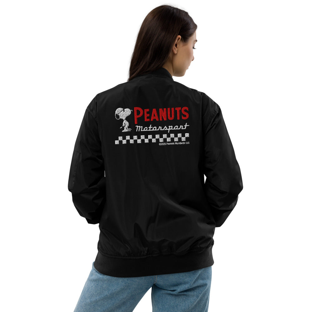 Peanuts Motorsport Embroidered Bomber Jacket