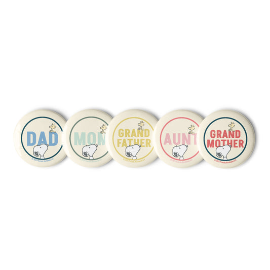 Peanuts Snoopy Family 5 Pin Set White-0