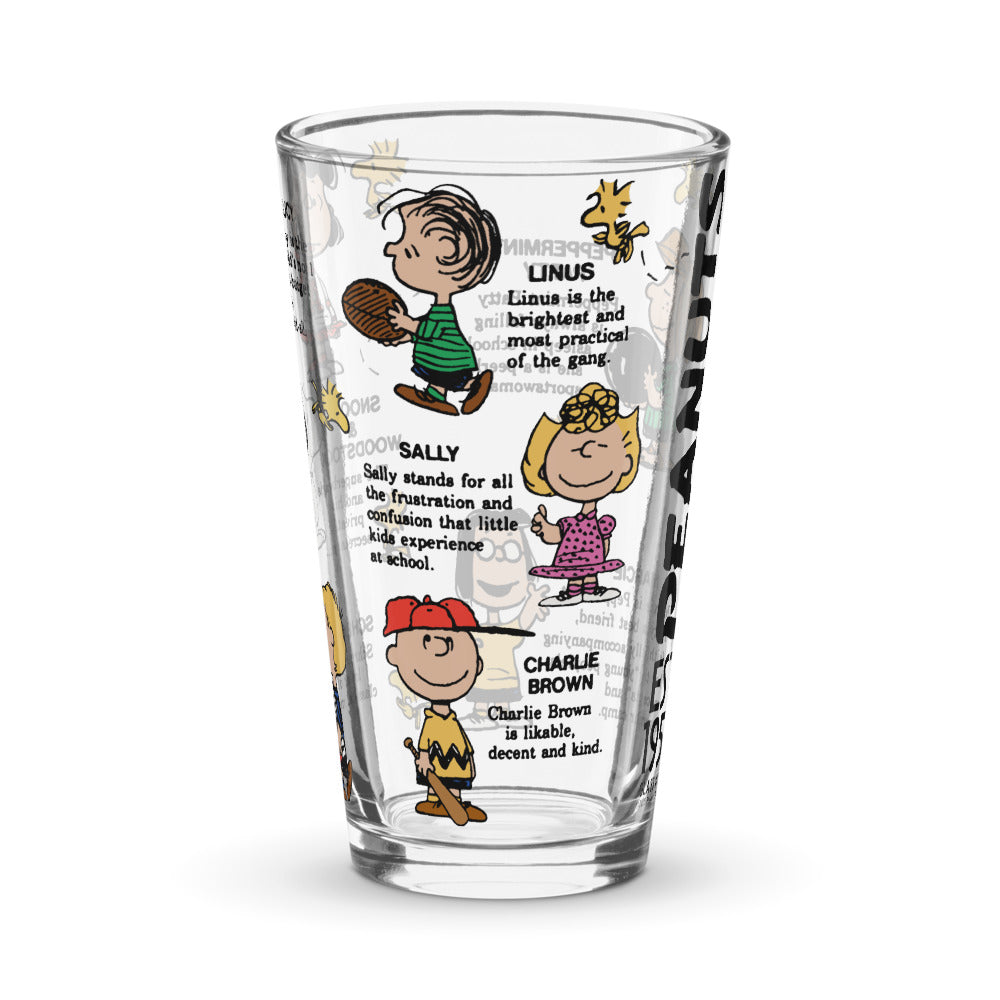 Peanuts 75th Anniversary Pint Glass #1