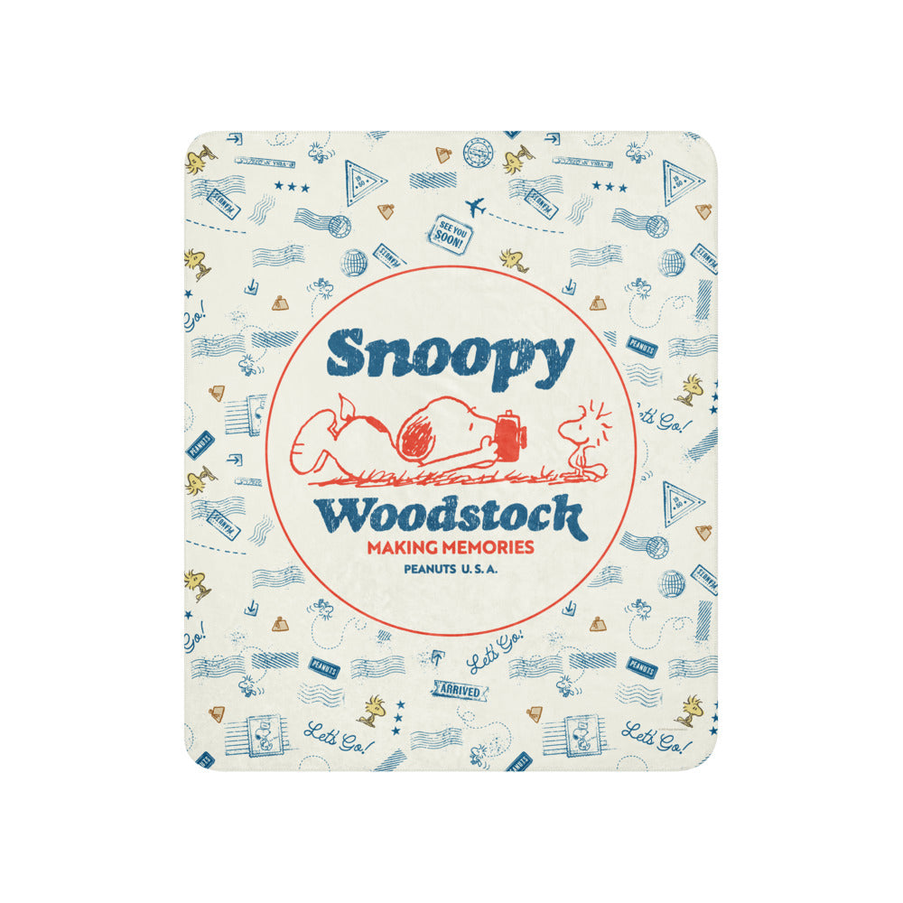 Peanuts Making Memories Sherpa Blanket