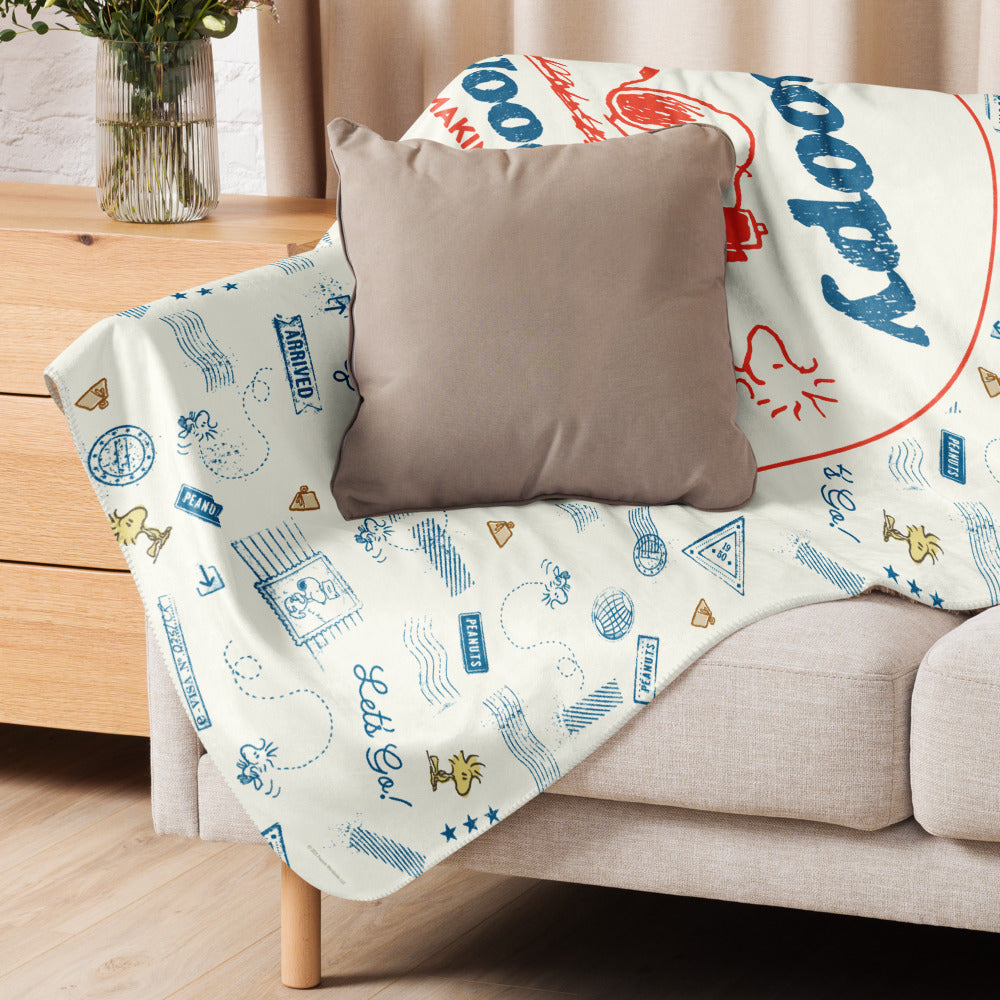 Peanuts Making Memories Sherpa Blanket