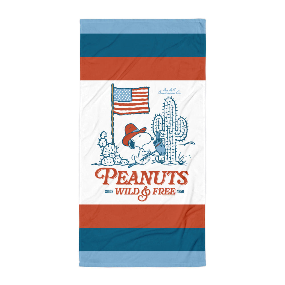 Peanuts Wild & Free Beach Towel