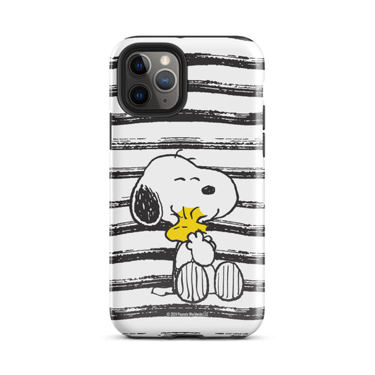 Peanuts Snoopy And Woodstock Hug iPhone Case-3