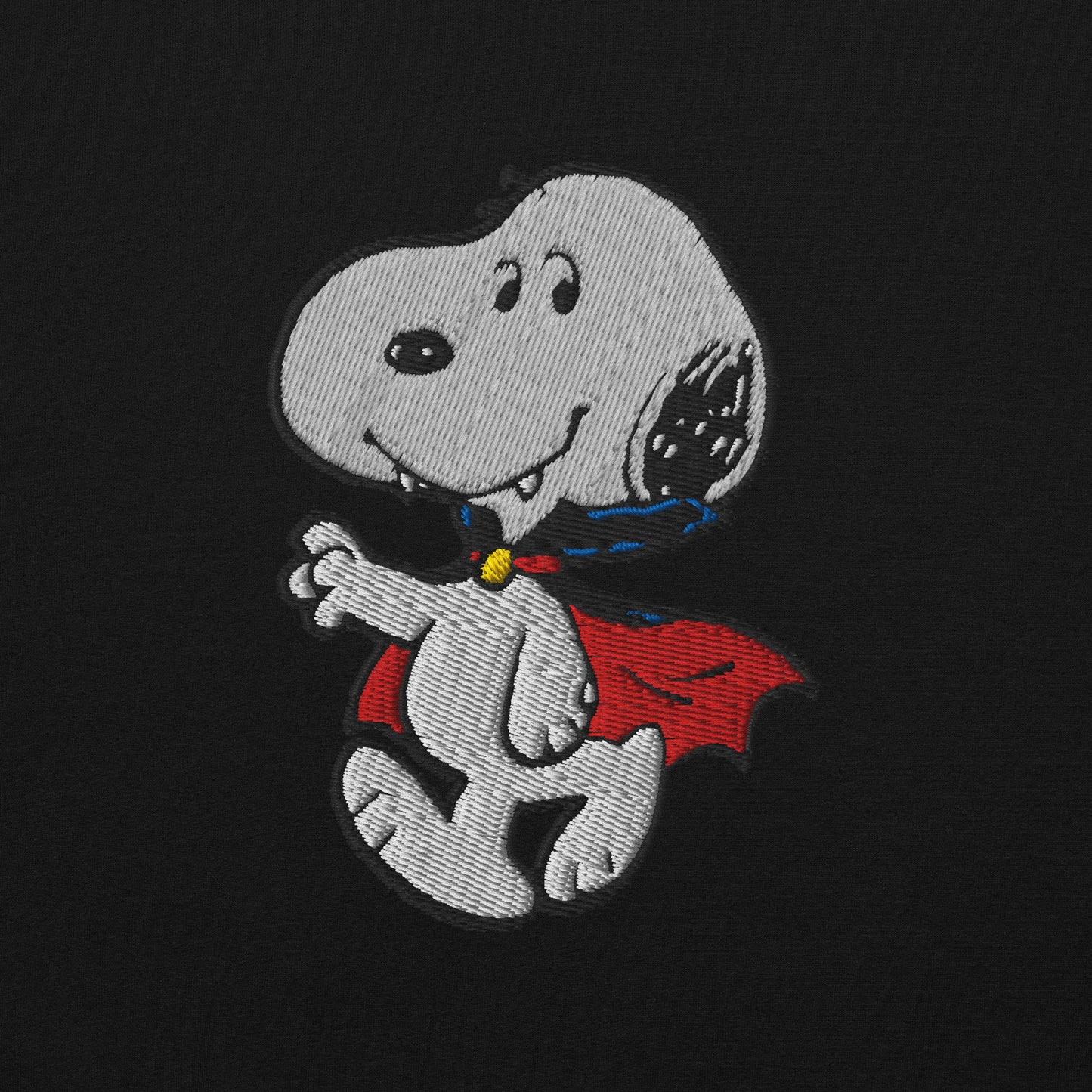 Snoopy Vampire Embroidered Adult Crewneck