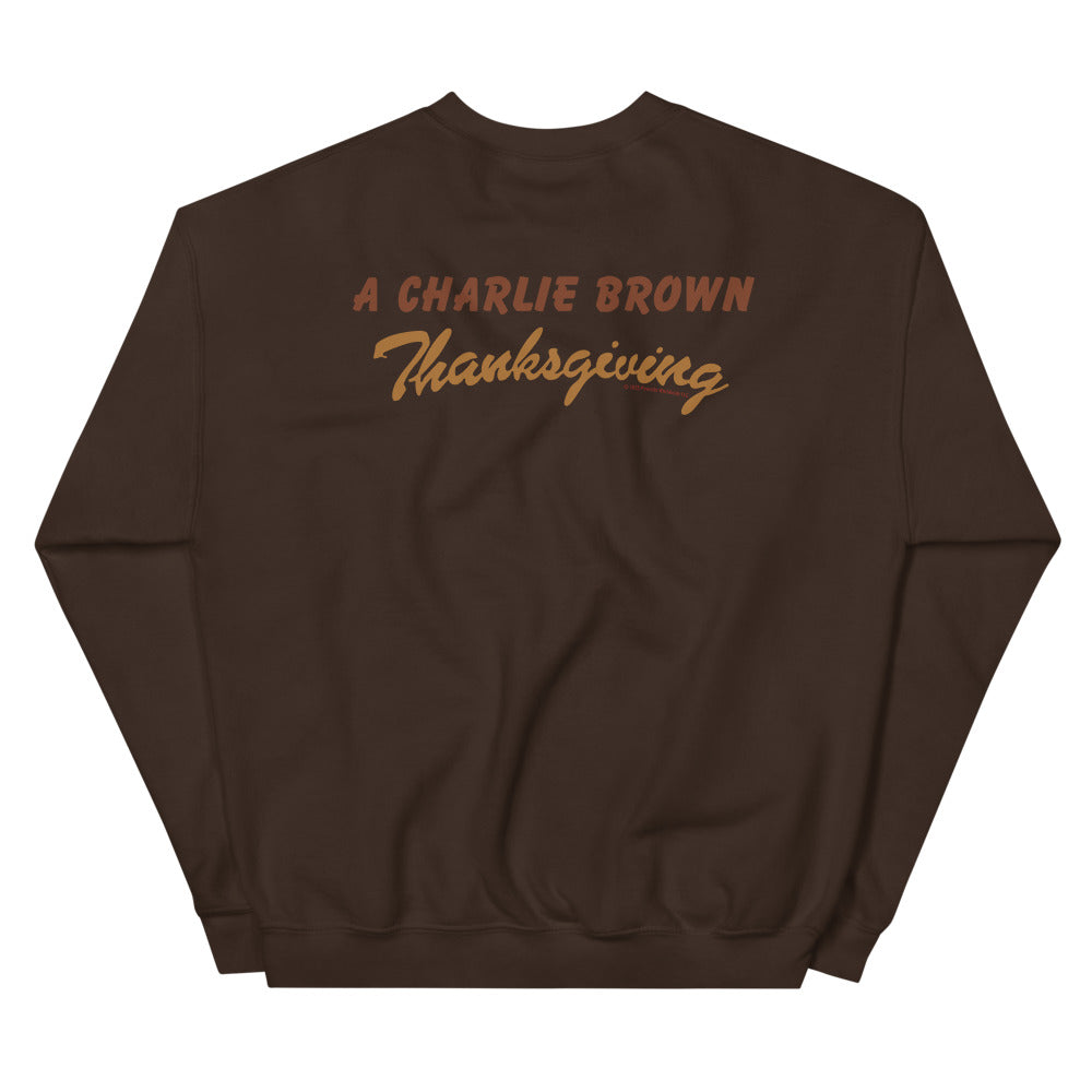 Peanuts Snoopy And Woodstock A Charlie Brown Thanksgiving Sweatshirt Dark Chocolate