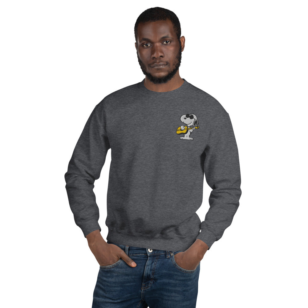 Peanuts Joe Cool's Guitar Groove Embroidered Crewneck Sweatshirt