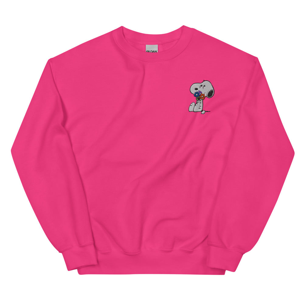 Peanuts Snoopy Flowers Crewneck Sweatshirt