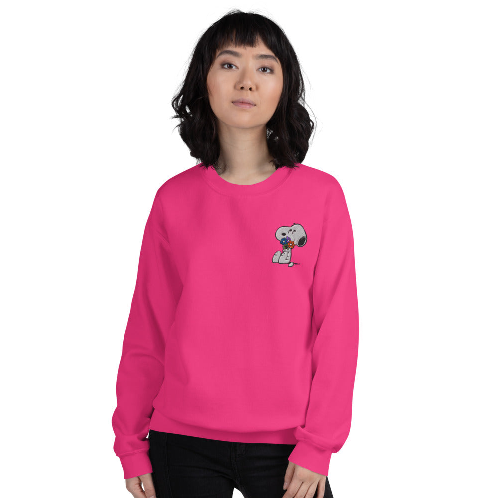 Peanuts Snoopy Flowers Crewneck Sweatshirt