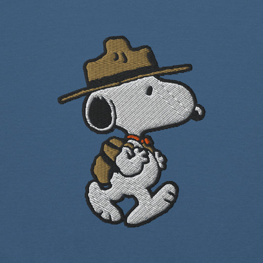 Snoopy Beagle Scouts Embroidered Adult Crewneck-1