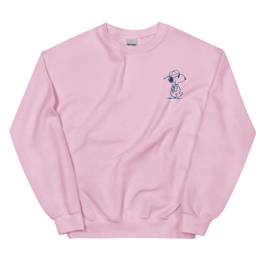 Snoopy Joe Cool Embroidered Adult Sweatshirt-0