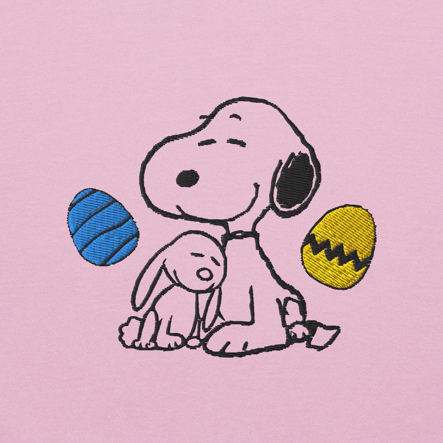 Snoopy Easter Eggs Embroidered Crewneck Sweatshirt