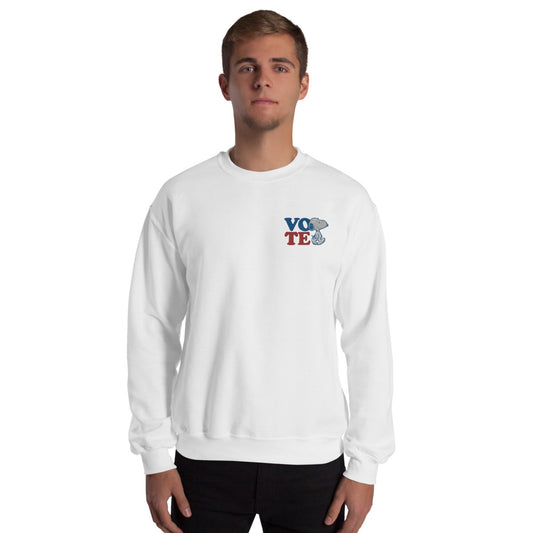 Snoopy Vote Embroidered Adult Sweatshirt-3