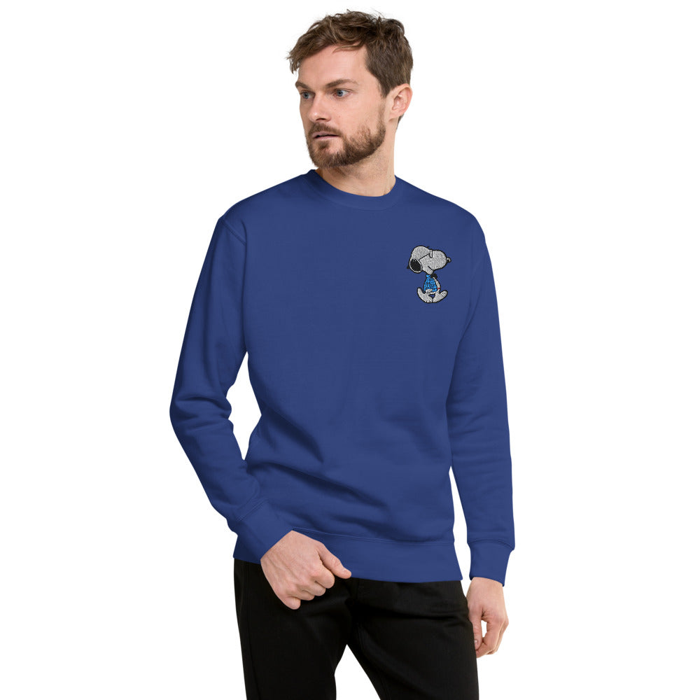 Peanuts Snoopy Smarty Pants Embroidered Crewneck Sweatshirt