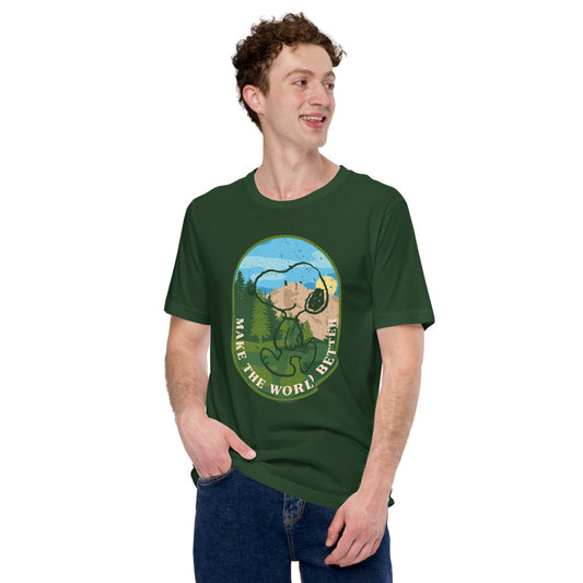 Peanuts Make The World Better Adult Short Sleeve T-Shirt-2