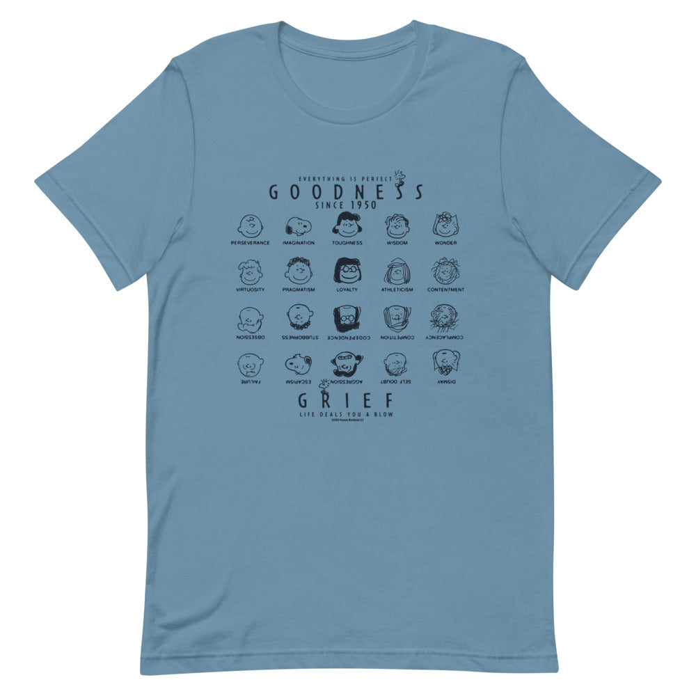 Peanuts Goodness Grief T-Shirt Steel Blue